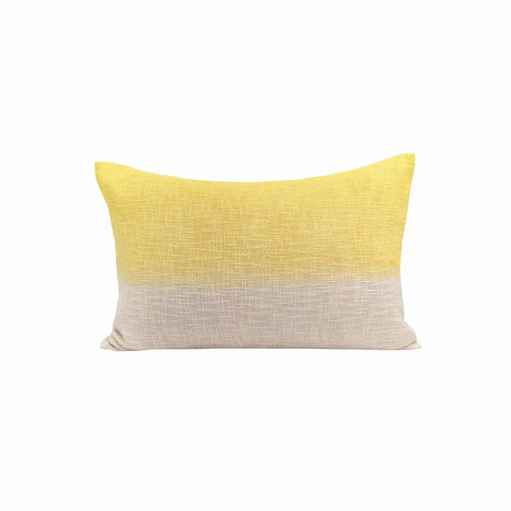 Fabric cushions - Dip & Dye TALC cotton cushion cover 40x60 cm - BED AND PHILOSOPHY