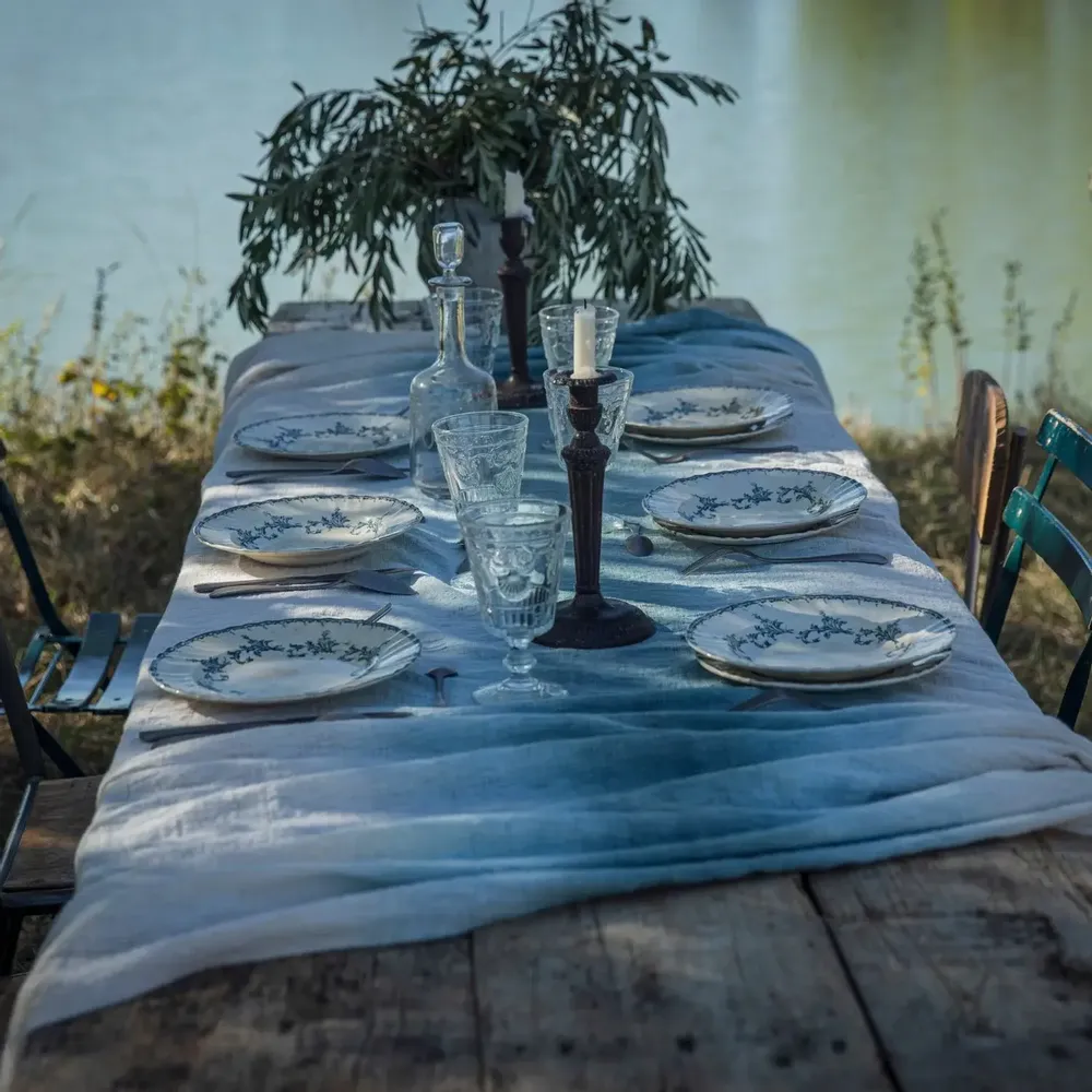 Table cloths - Dip & Dye TAFFY cotton tablecloth 200x350cm - BED AND PHILOSOPHY