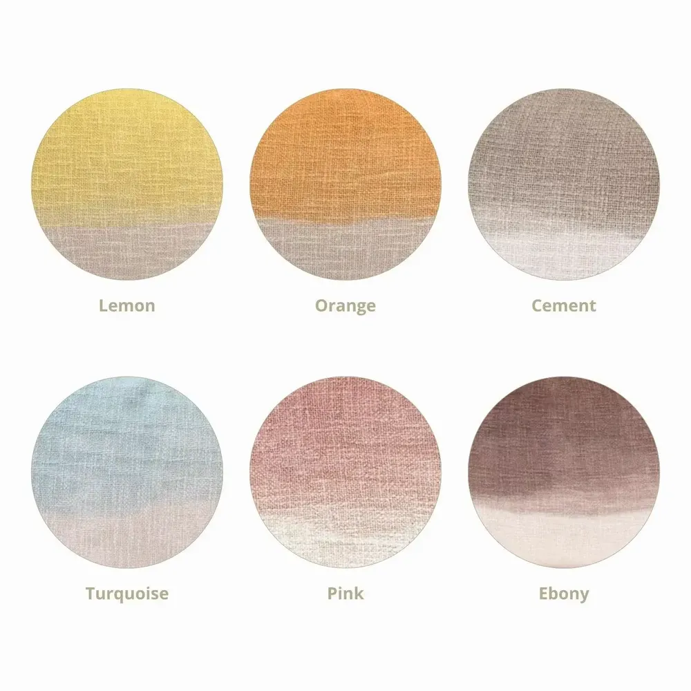 Table cloths - TANDORI Dip & Dye cotton mini tablecloth 100x100 cm - BED AND PHILOSOPHY