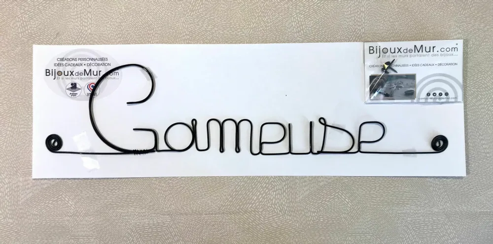 Other wall decoration - Wire Wall Decoration " Gameuse” - to pin - BIJOUX DE MUR