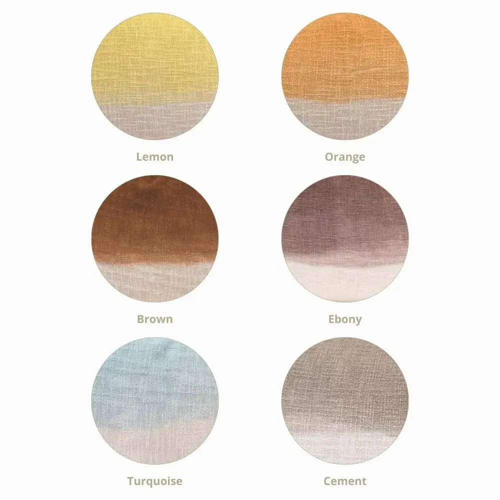 Fabric cushions - Dip & Dye TALC cotton cushion cover 40x60 cm - BED AND PHILOSOPHY