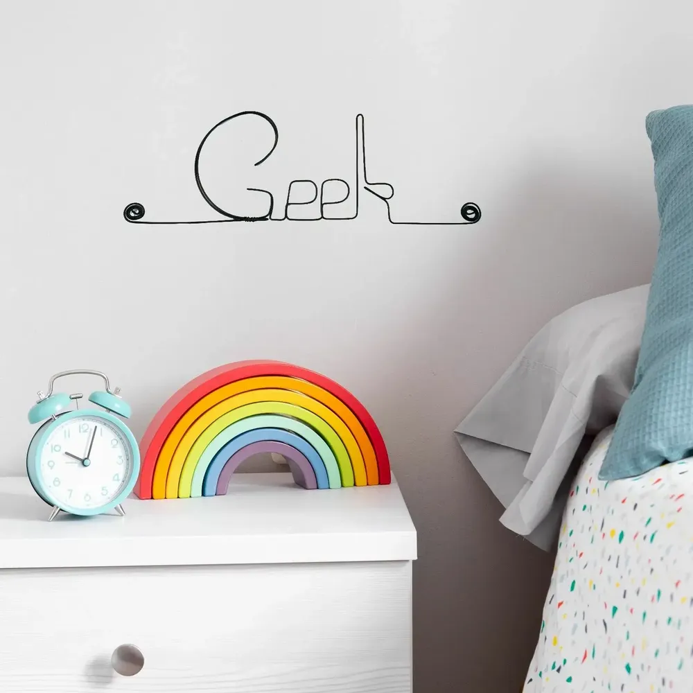 Objets déco enfant - Décoration Murale en Fil de Fer "Geek" - à punaiser - BIJOUX DE MUR