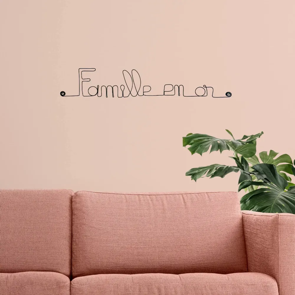 Other wall decoration - Golden Family Wire Wall Decoration - pinnable - BIJOUX DE MUR