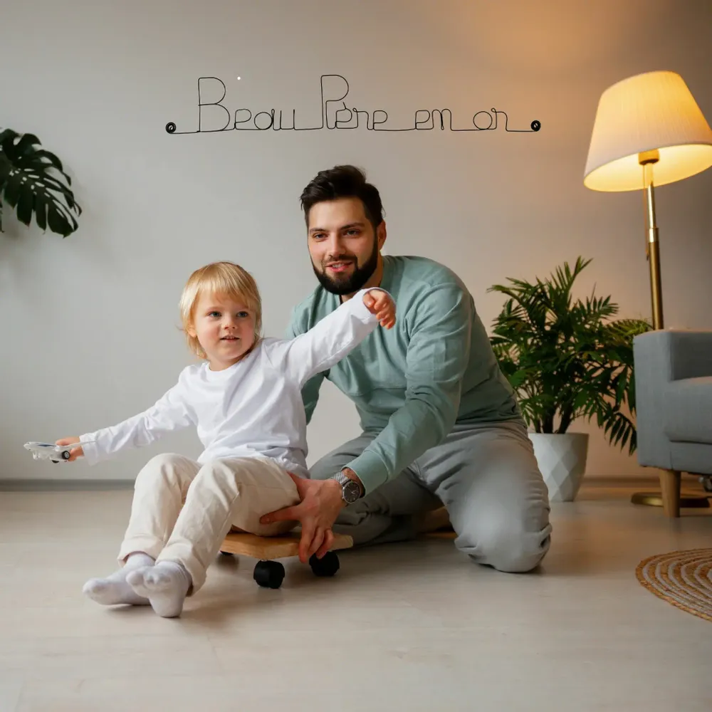 Other wall decoration - Golden Father-in-law Wire Wall Decoration - BIJOUX DE MUR