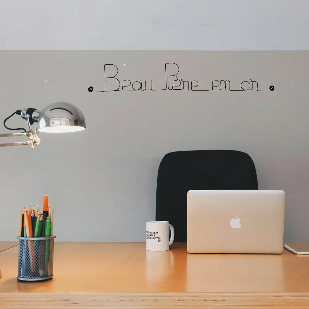 Other wall decoration - Golden Father-in-law Wire Wall Decoration - BIJOUX DE MUR