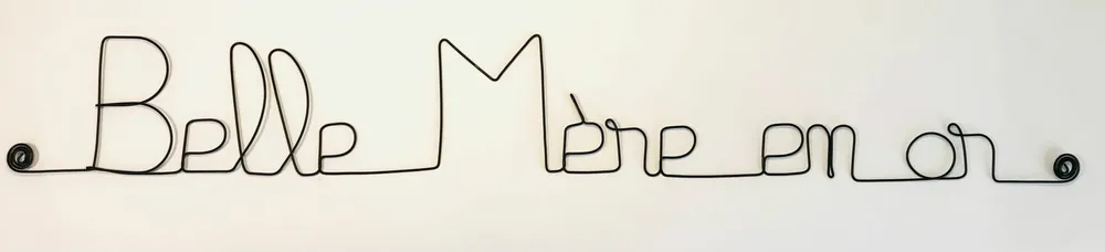 Autres décorations murales - Décoration Murale en Fil de Fer "Belle-Mère en or" - à punaiser - BIJOUX DE MUR