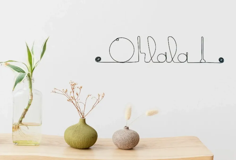 Other wall decoration - Wire Wall Decor " Ohlala! ” - to pin - BIJOUX DE MUR