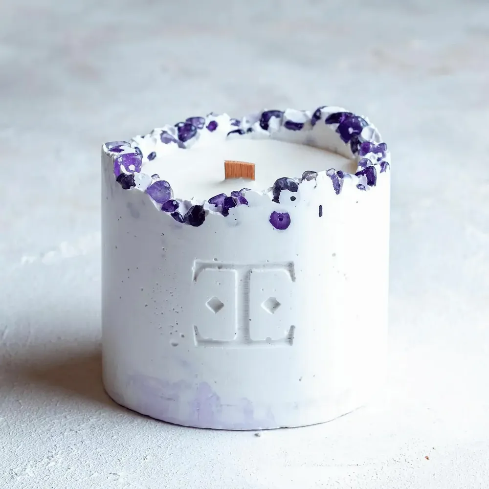 Bougies - Bougie à la lavande et aux pierres précieuses - ESTI LIVING