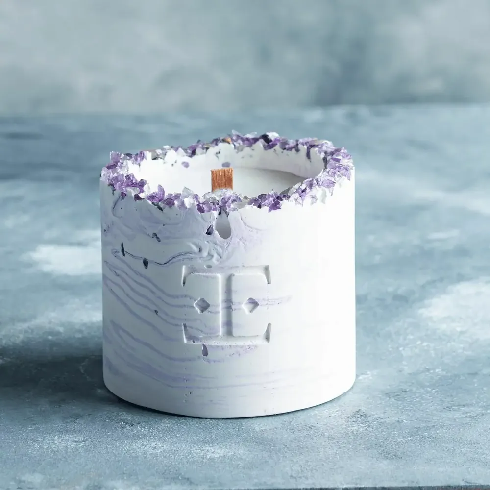 Bougies - Bougie à la lavande et aux pierres précieuses - ESTI LIVING