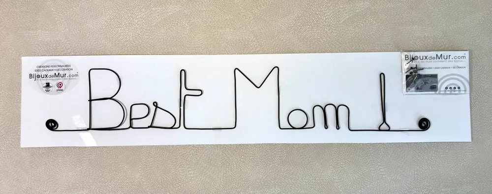 Gifts - Wire Wall Decor ” Best Mom! ” - Mother's Day gift - BIJOUX DE MUR