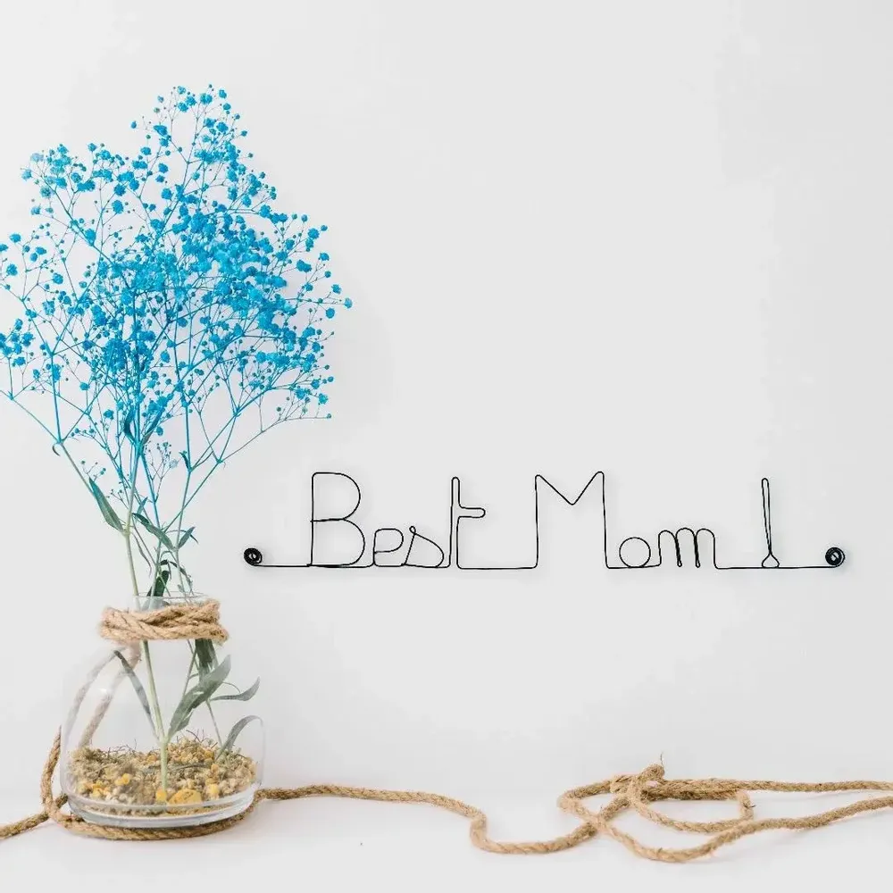 Gifts - Wire Wall Decor ” Best Mom! ” - Mother's Day gift - BIJOUX DE MUR