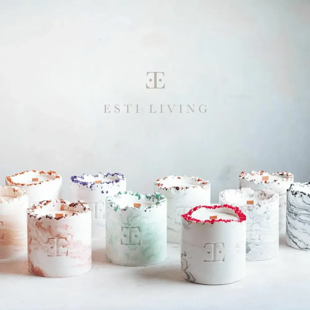 Bougies - Lune et figue - Bougie en pierres précieuses - ESTI LIVING