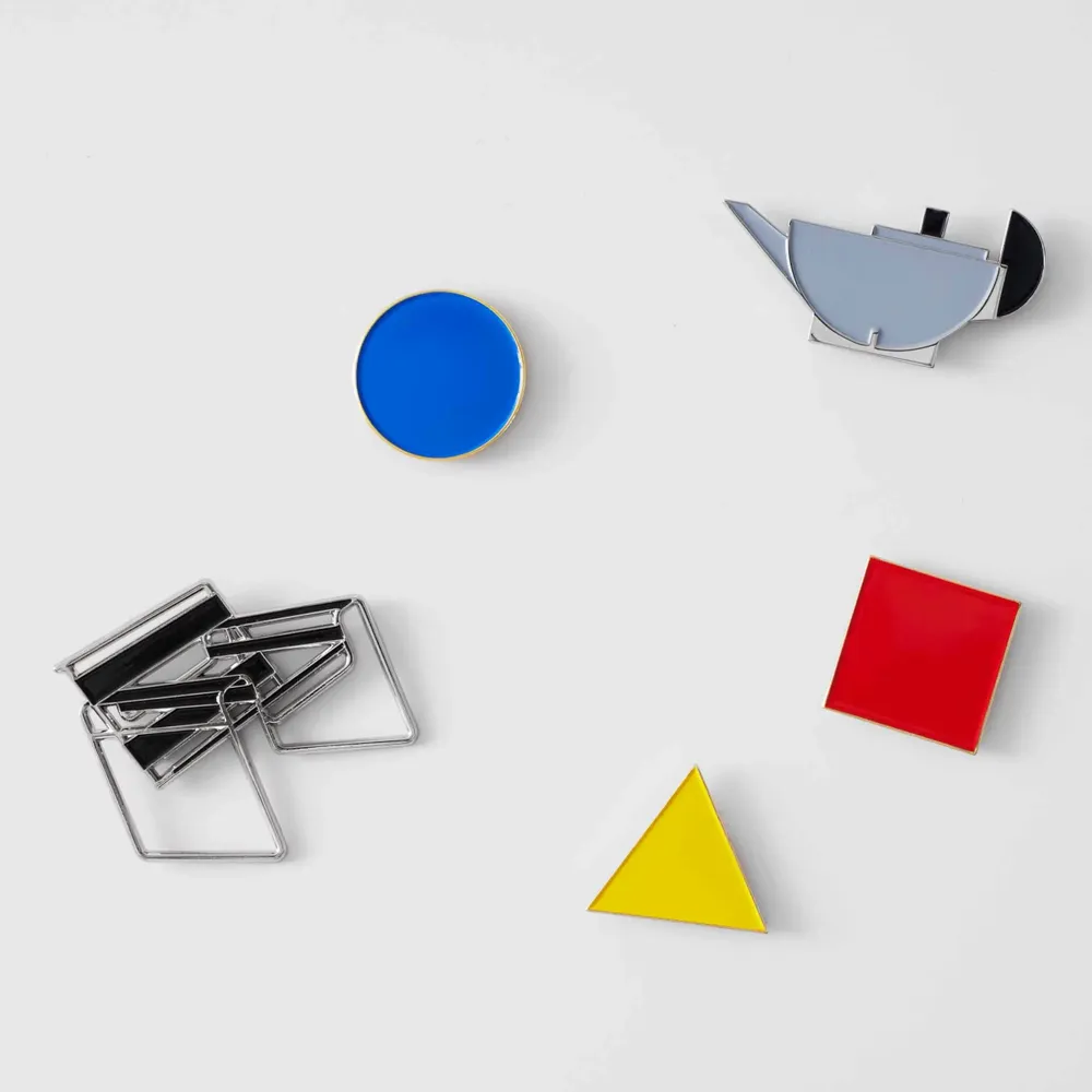 Cadeaux - Ensemble de 3 aimants aux formes basiques dans les couleurs primaires - PINPINPIN.IT