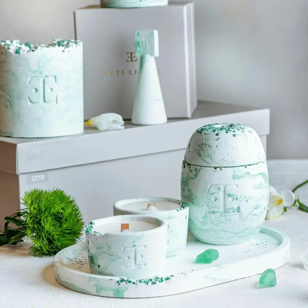 Bougies - Mystic Green - Bougie en pierres précieuses - ESTI LIVING