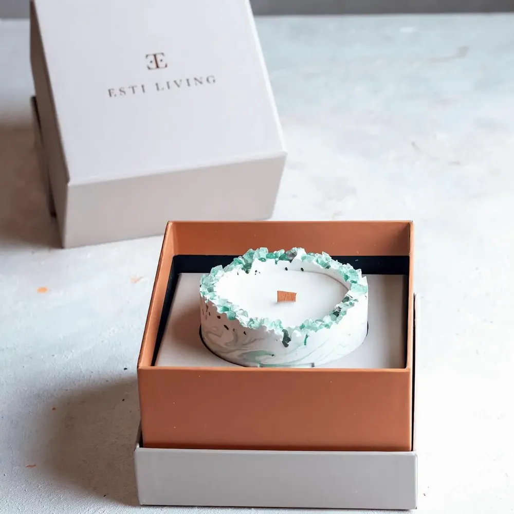 Bougies - Mystic Green - Bougie en pierres précieuses - ESTI LIVING