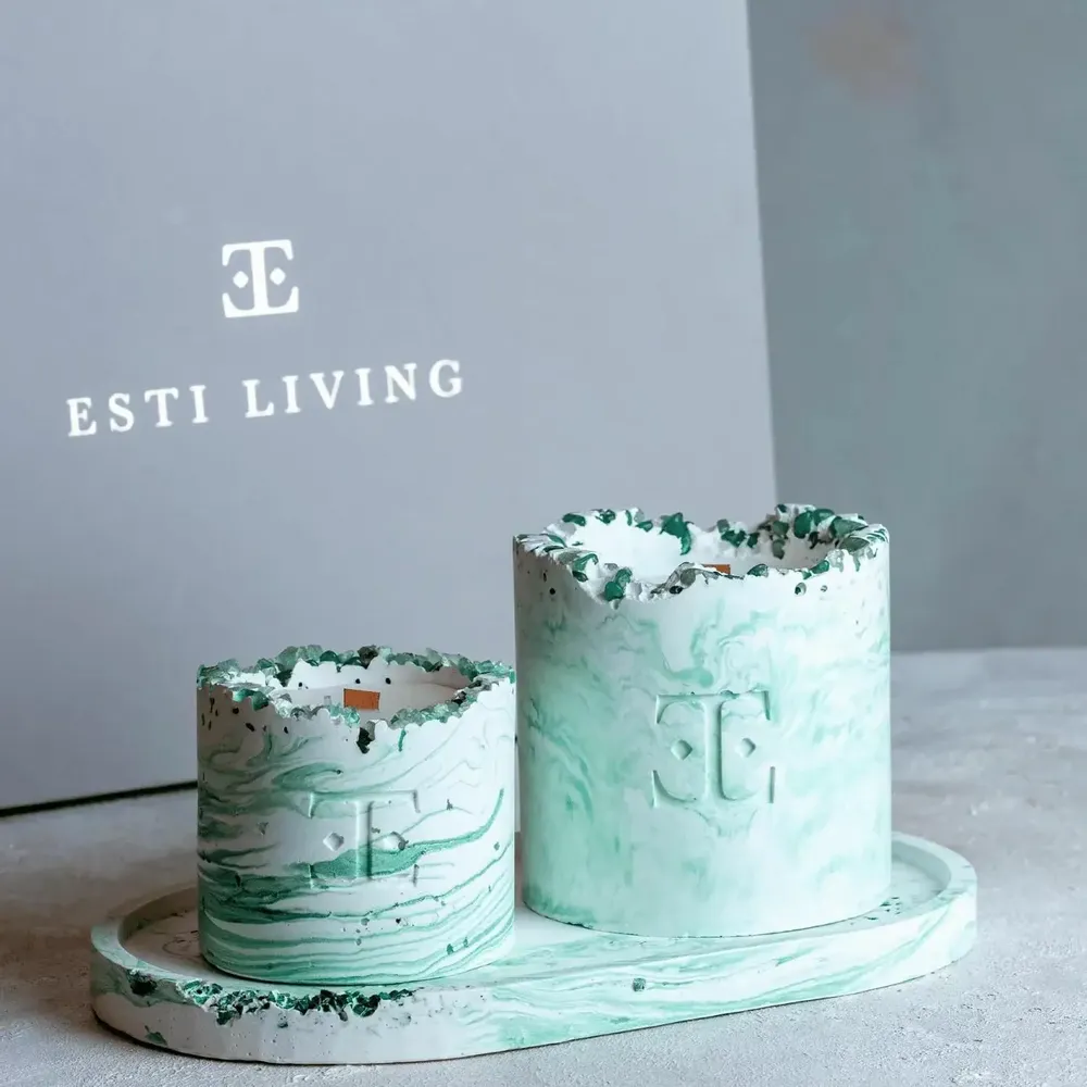 Bougies - Mystic Green - Bougie en pierres précieuses - ESTI LIVING