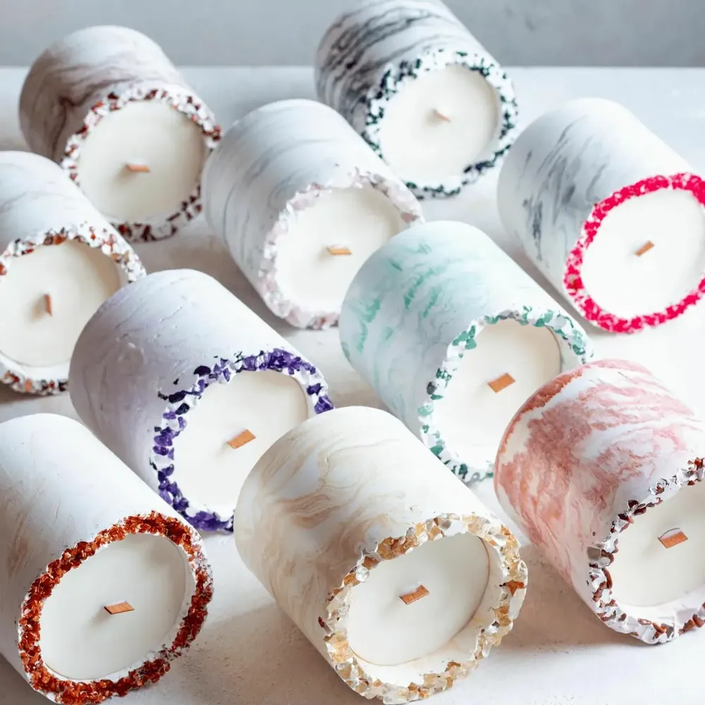 Candles - Ocean Wave - Gemstone Candle - ESTI LIVING