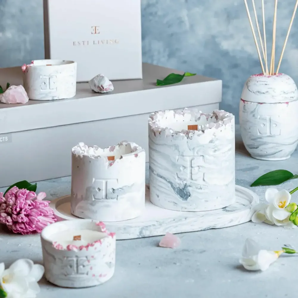 Bougies - Silver Glow - Bougie en pierres précieuses - ESTI LIVING