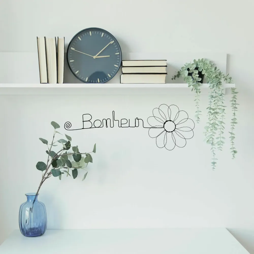 Other wall decoration - Wire wall decoration - Daisy flower - Happiness - BIJOUX DE MUR