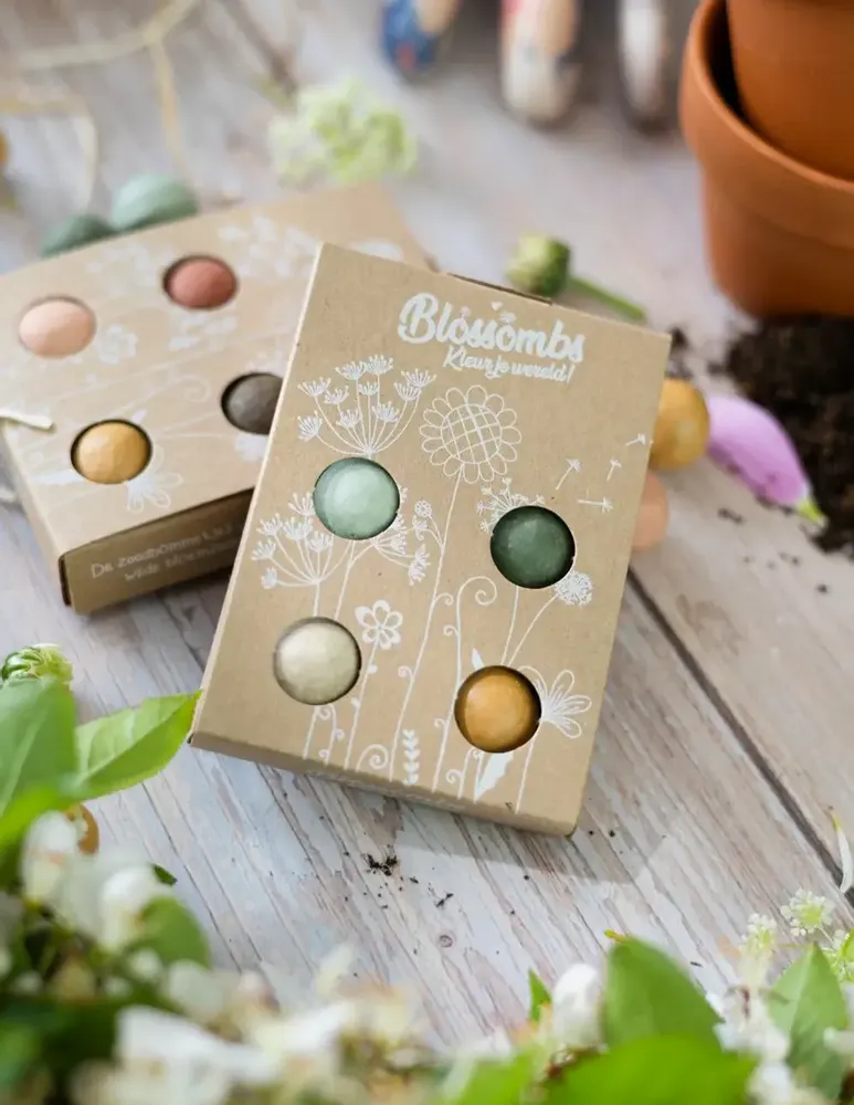 Cadeaux - Le bonheur pousse un jardin - Mini-coffret cadeau biologique - BLOSSOMBS
