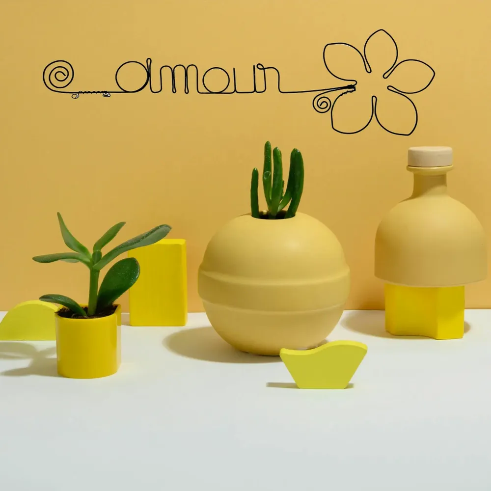 Other wall decoration - Daisy Flower - "Love" - ​​Wire Wall Decoration - BIJOUX DE MUR