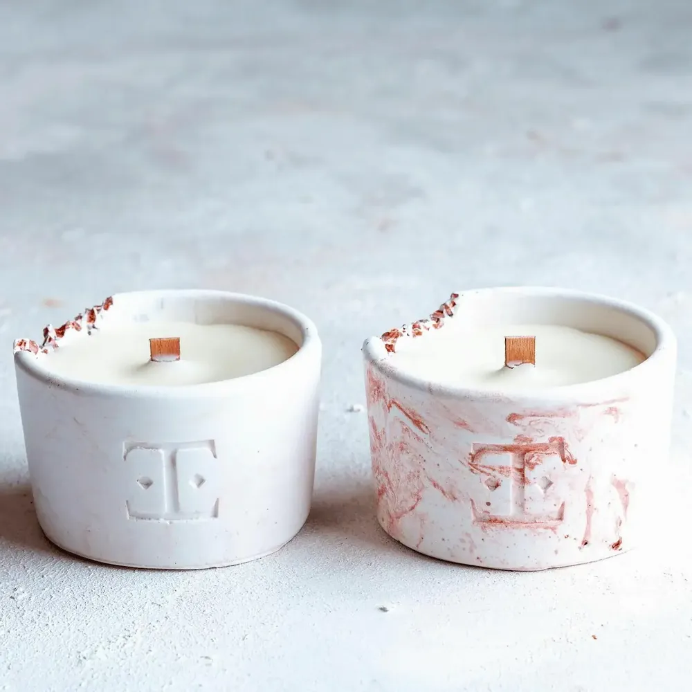 Bougies - Breloque en cuivre - Set Midi de 2 Bougies - ESTI LIVING