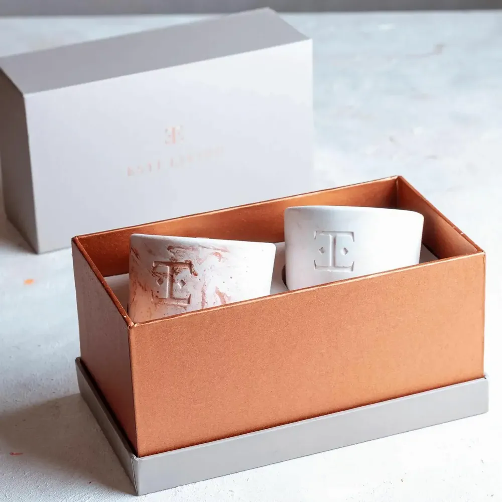 Bougies - Breloque en cuivre - Set Midi de 2 Bougies - ESTI LIVING