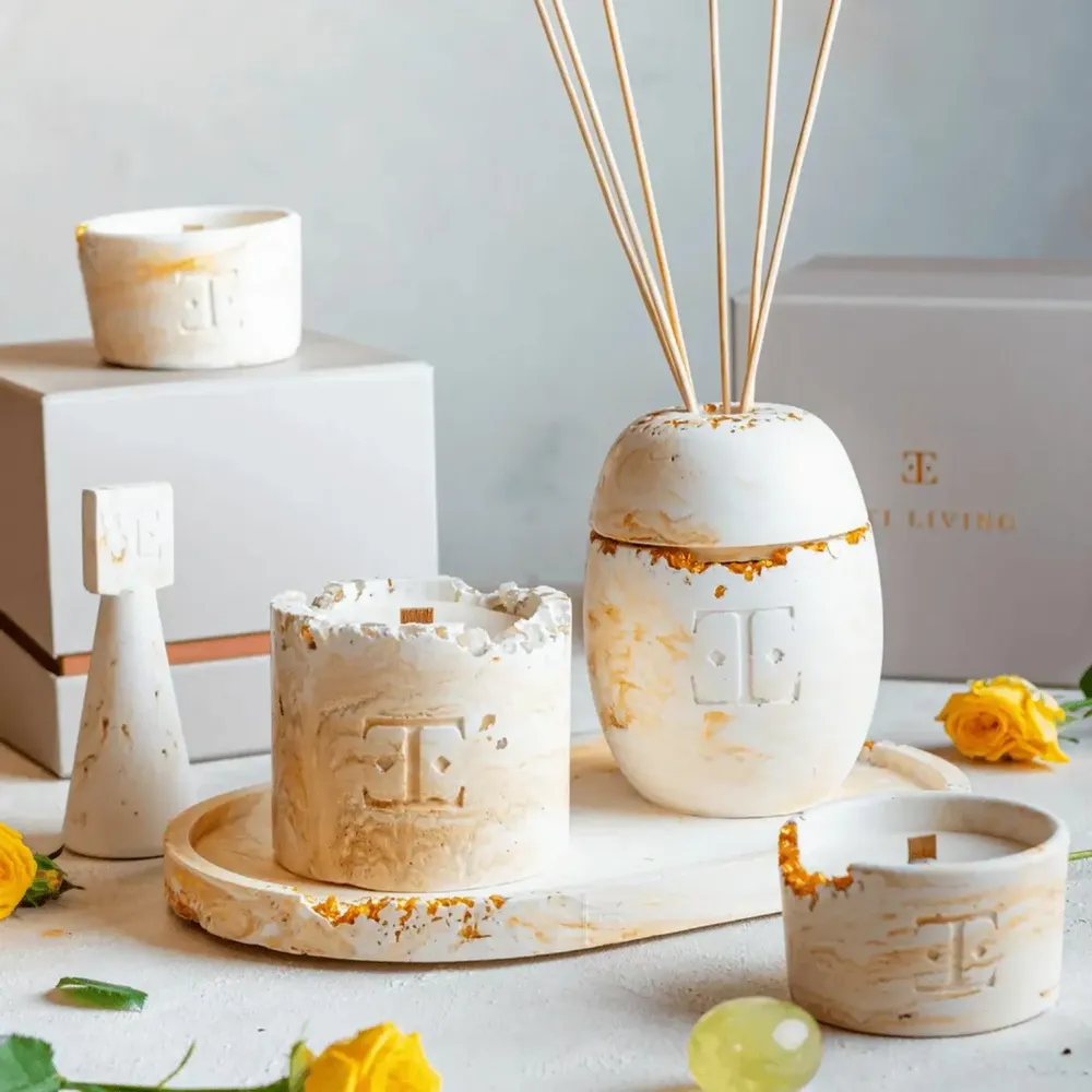 Bougies - Fresh Bloom - Set Midi de 2 Bougies - ESTI LIVING