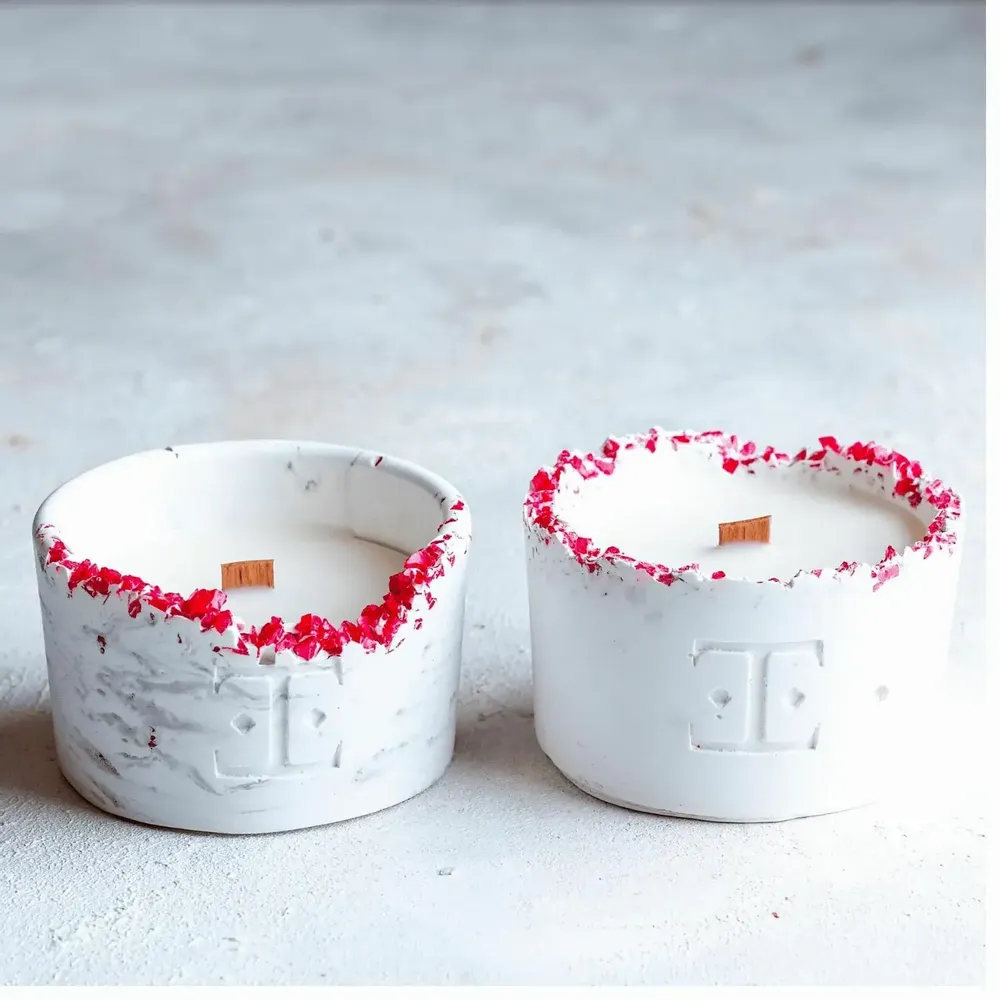 Candles - Simply Red - Midi Set of 2 Candles - ESTI LIVING