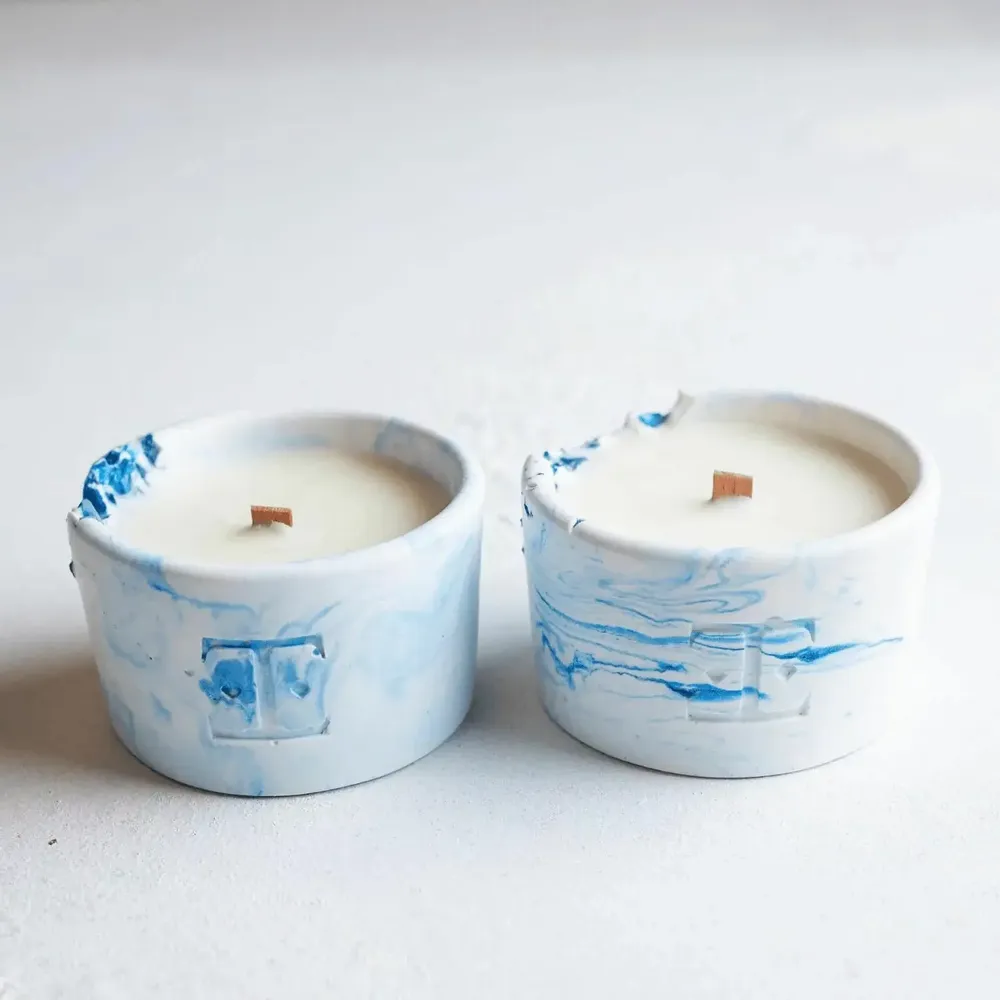 Bougies - Spicy Blue - Set de 2 bougies Midi - ESTI LIVING