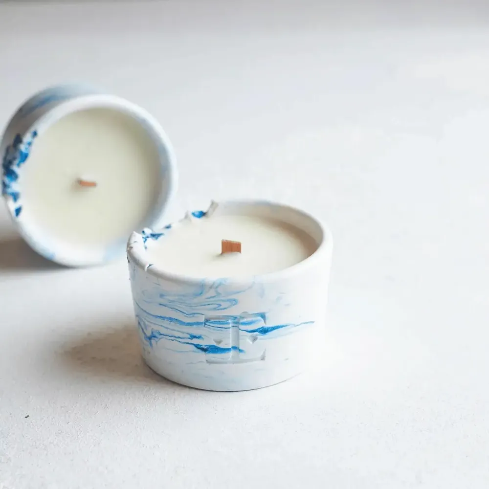 Bougies - Spicy Blue - Set de 2 bougies Midi - ESTI LIVING