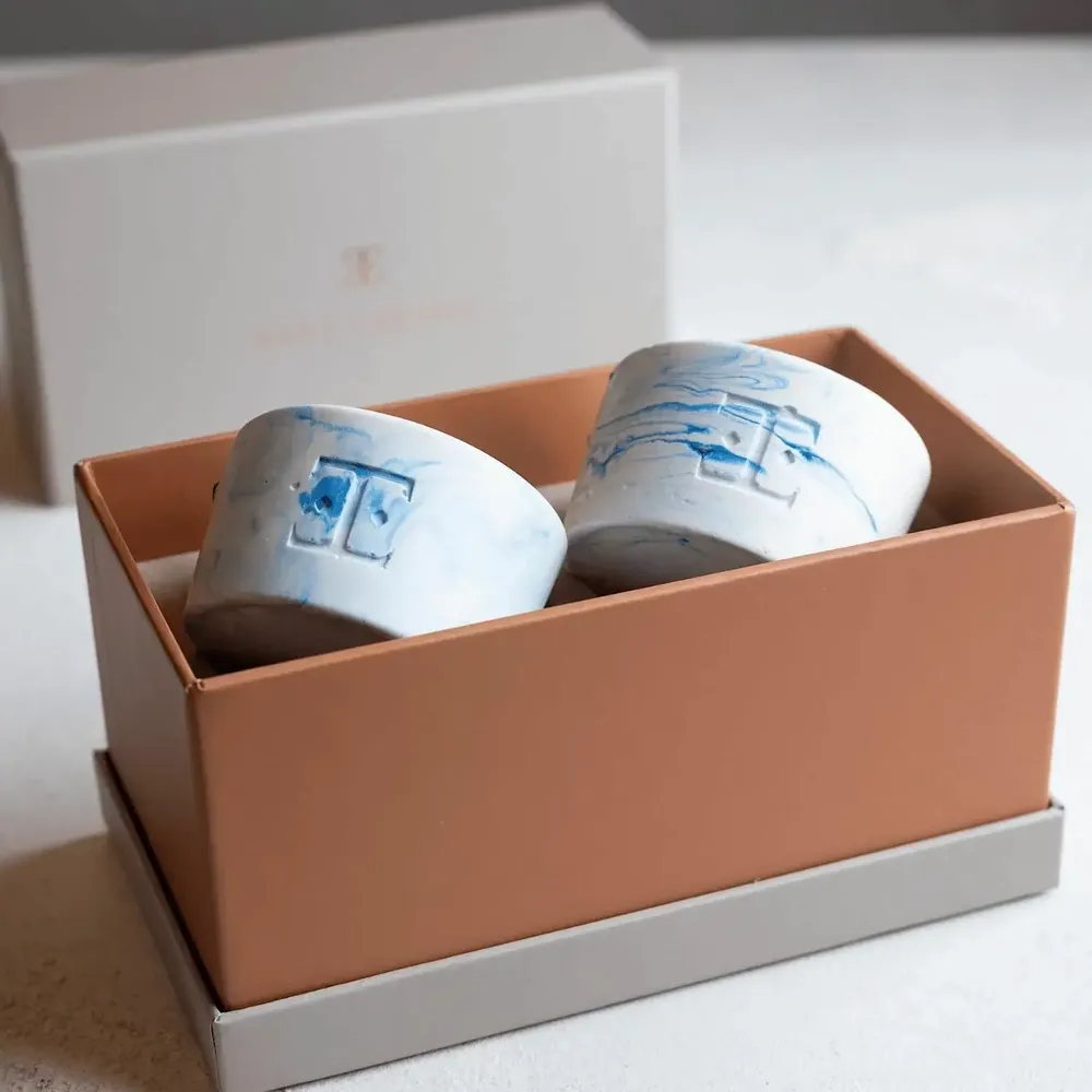 Bougies - Spicy Blue - Set de 2 bougies Midi - ESTI LIVING