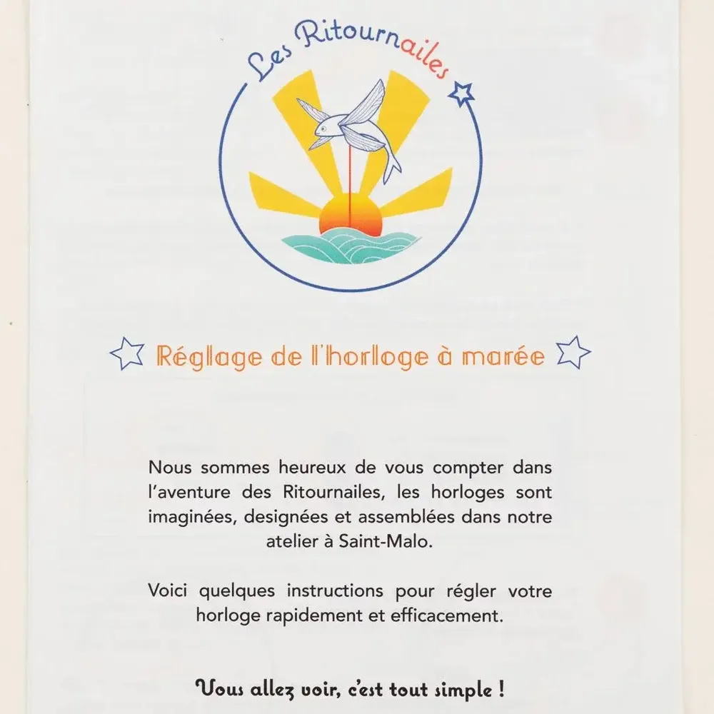 Objets de décoration - Horloge à marée Coco Cannelle - LES RITOURNAILES