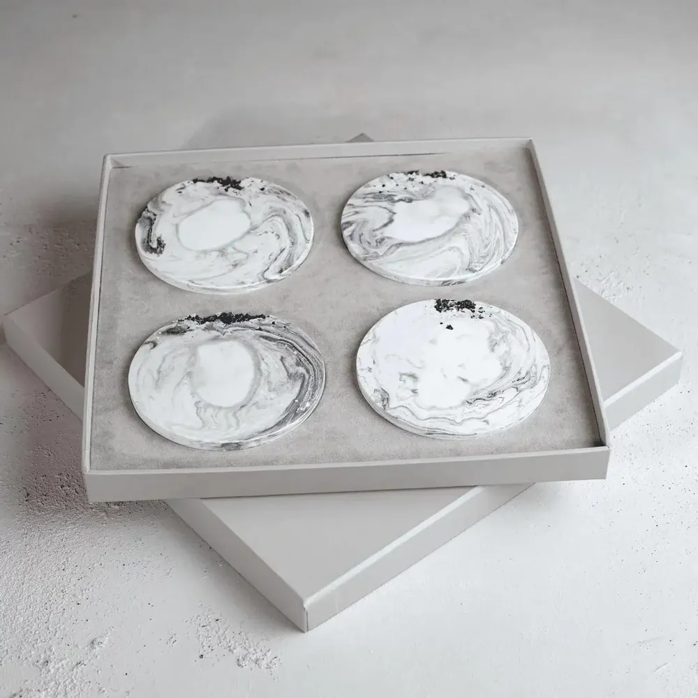 Cosmétiques - Black Rose - Ensemble de sous-verres en cristal - ESTI LIVING