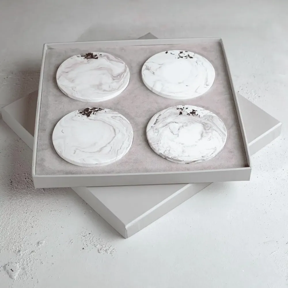 Cosmétiques - Mocha Dreams - Set de Sous-verres en Cristal - ESTI LIVING