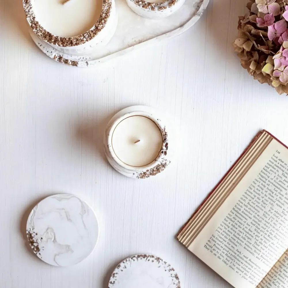 Cosmétiques - Moon and Fig - Set de Sous-verres en Cristal - ESTI LIVING