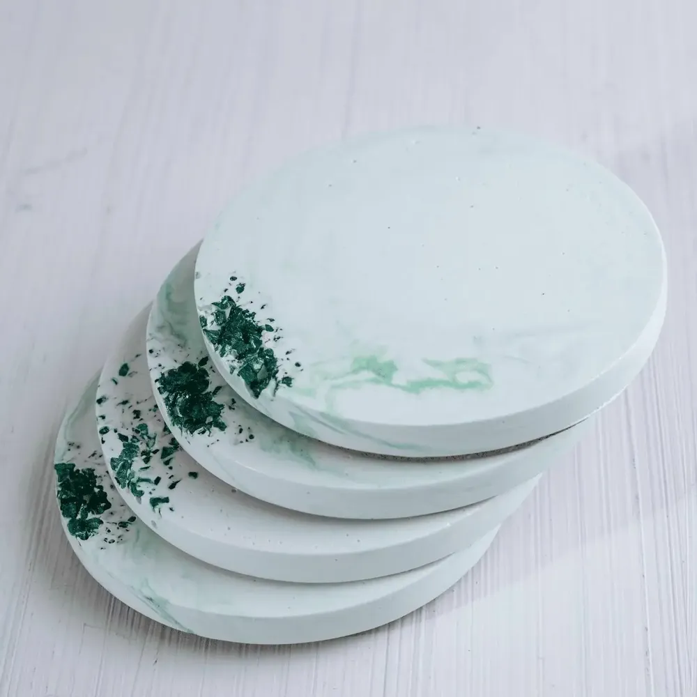 Cosmétiques - Mystic Green - Set de Sous-verres en Cristal - ESTI LIVING
