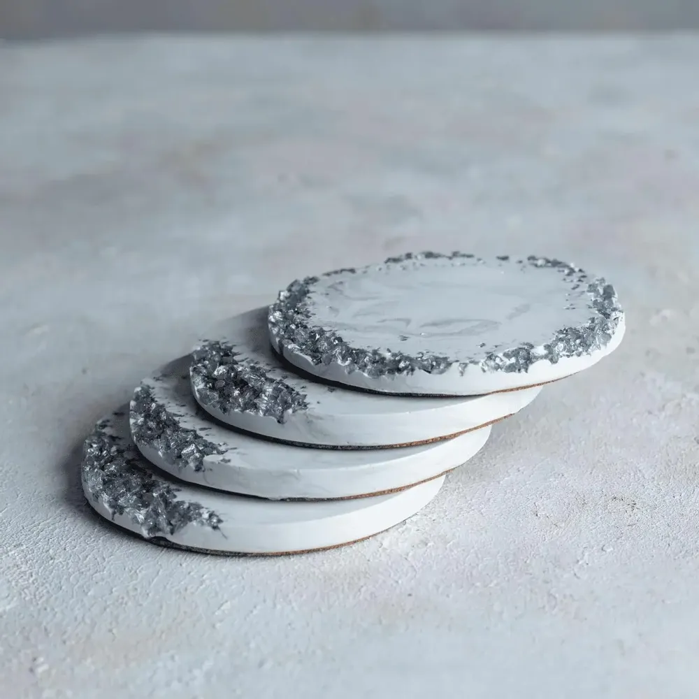 Beauty products - Silver Muse - Crystal Coaster Set - ESTI LIVING
