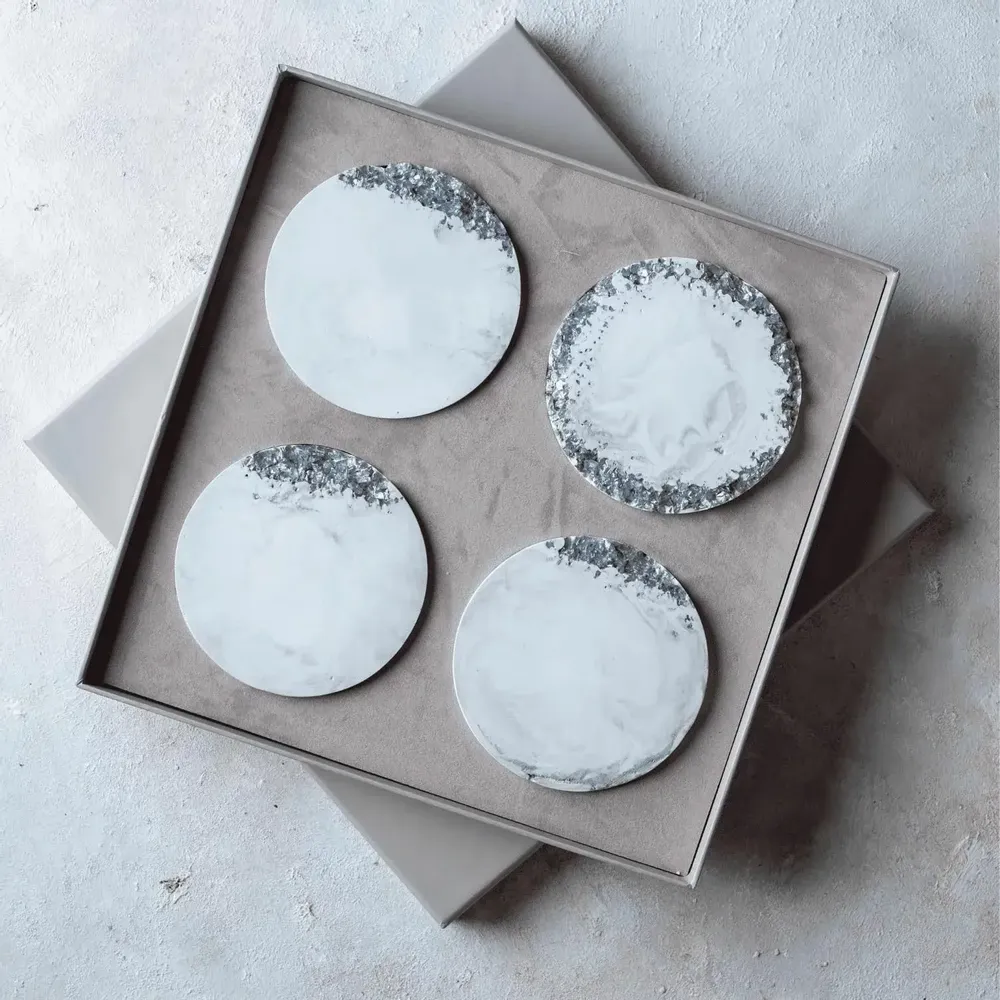 Beauty products - Silver Muse - Crystal Coaster Set - ESTI LIVING