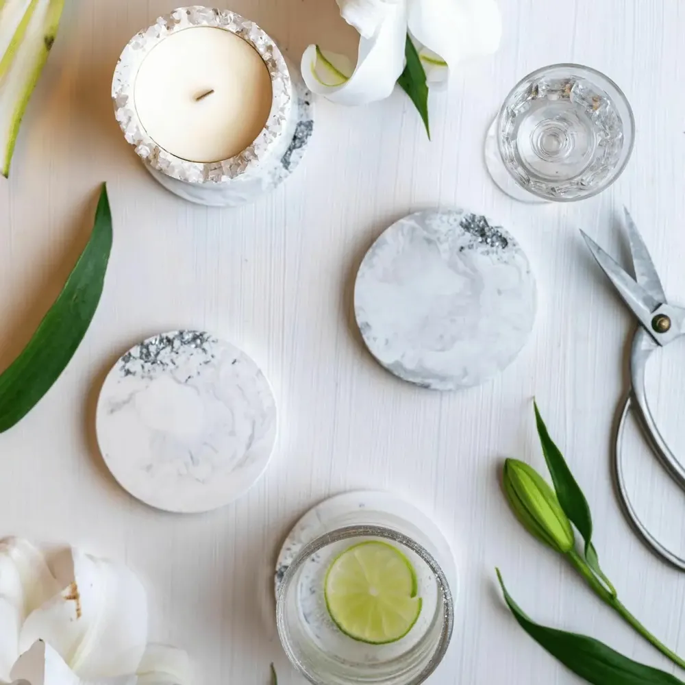 Beauty products - Silver Muse - Crystal Coaster Set - ESTI LIVING