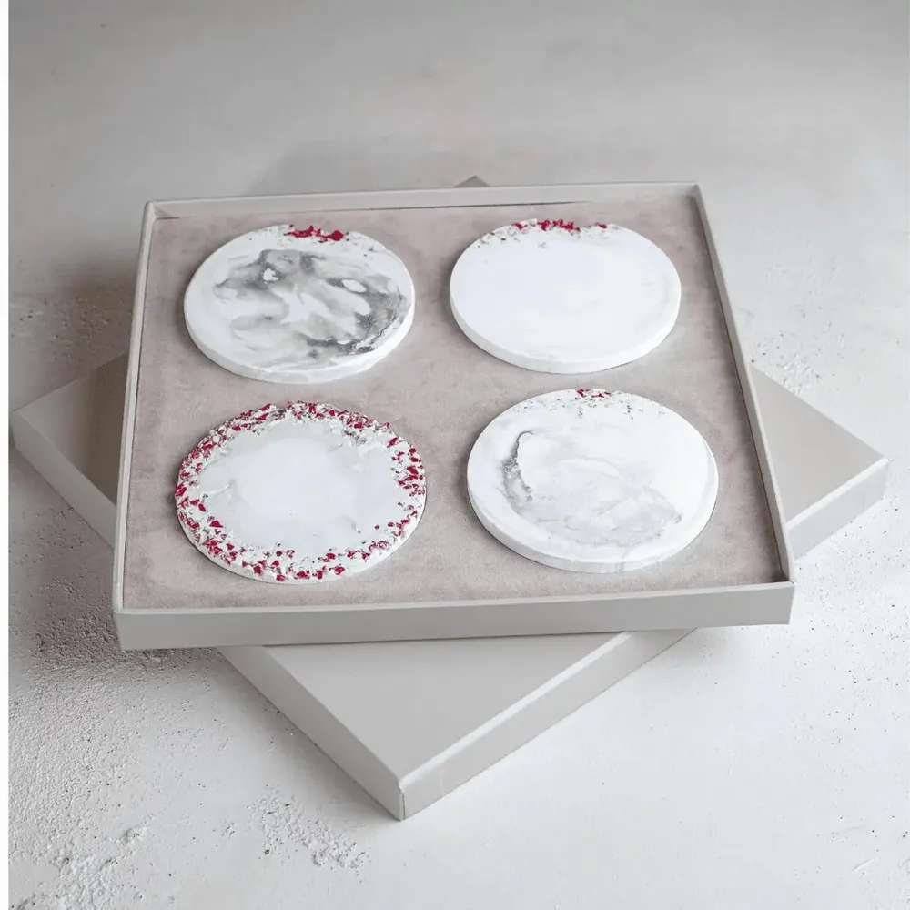 Cosmétiques - Simply Red - Set de Sous-verres en Cristal - ESTI LIVING