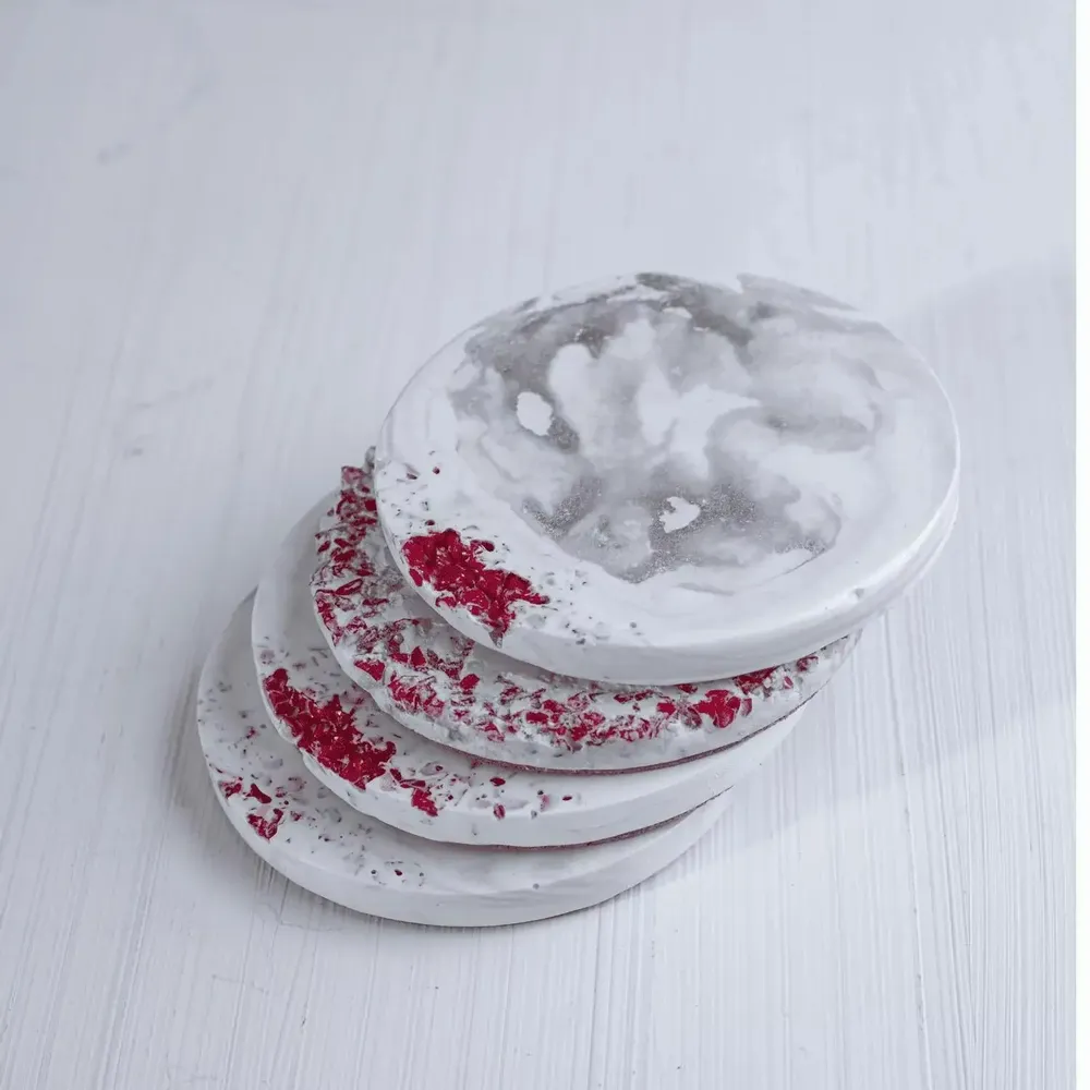 Cosmétiques - Simply Red - Set de Sous-verres en Cristal - ESTI LIVING