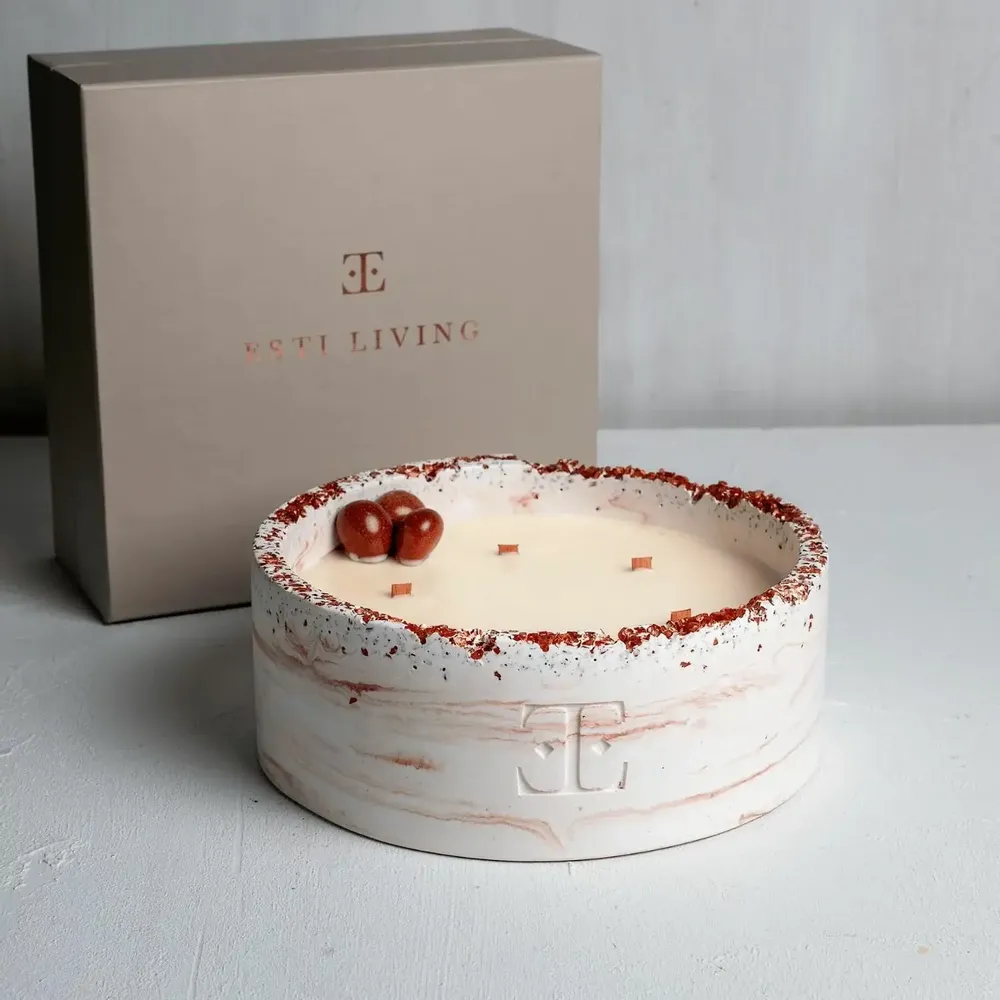 Candles - Antique Gold - Luna Gemstone Candle - ESTI LIVING