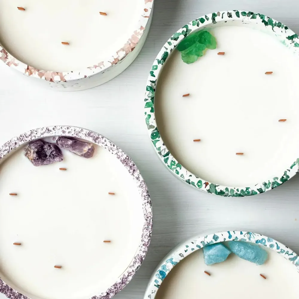 Candles - Lavander - Luna Gemstone Candle - ESTI LIVING
