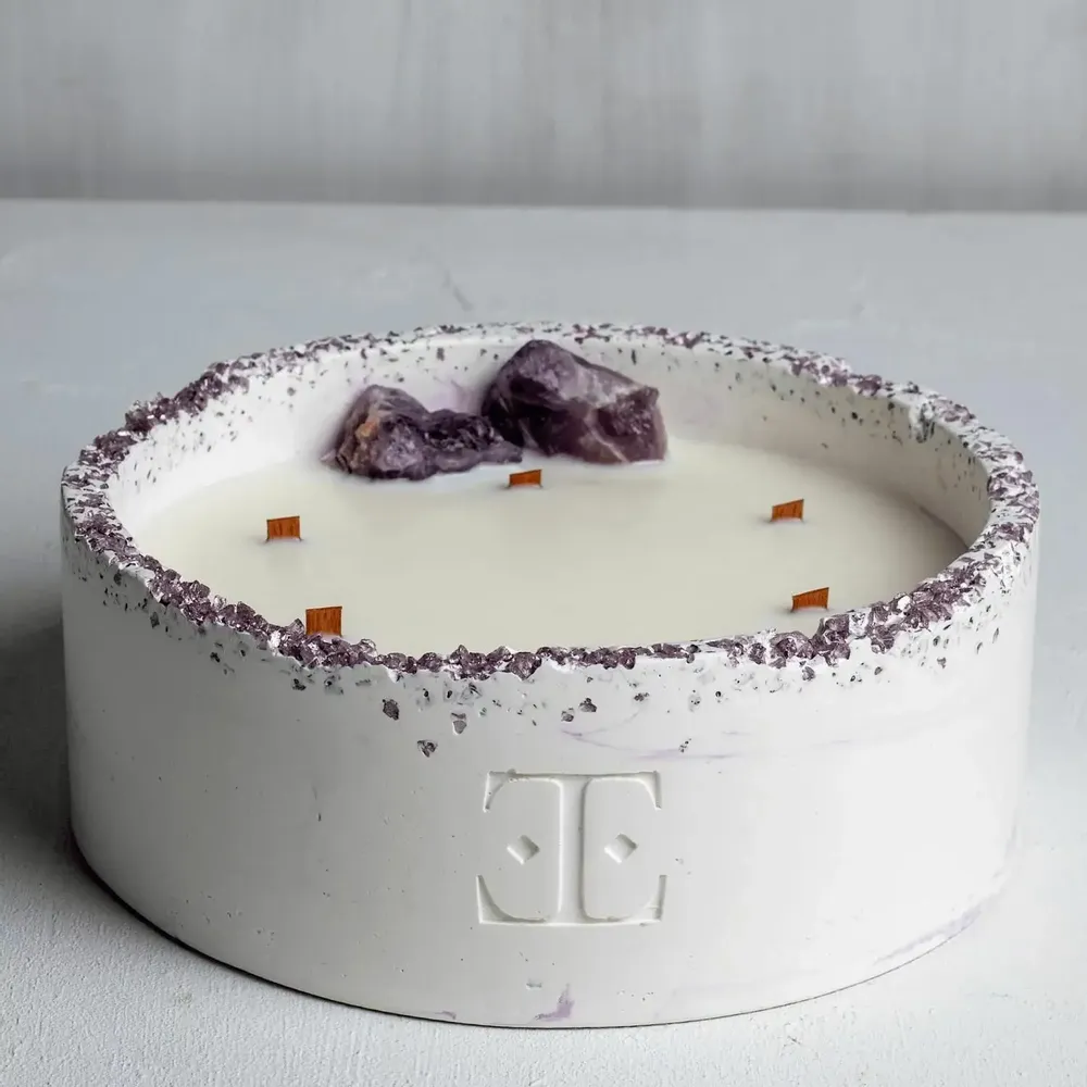 Candles - Lavander - Luna Gemstone Candle - ESTI LIVING