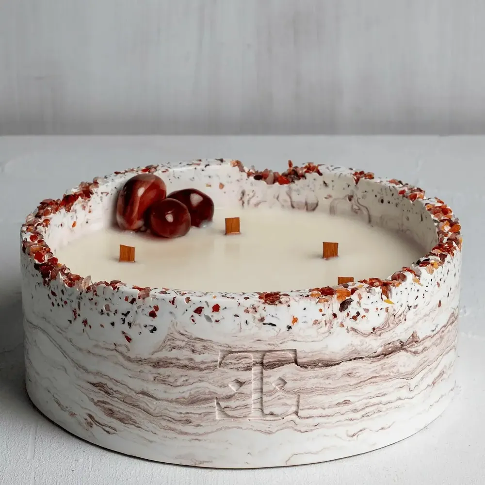 Bougies - Mocha Dreams - Bougie Luna en Pierre Gemme - ESTI LIVING