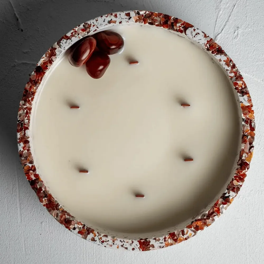 Bougies - Mocha Dreams - Bougie Luna en Pierre Gemme - ESTI LIVING