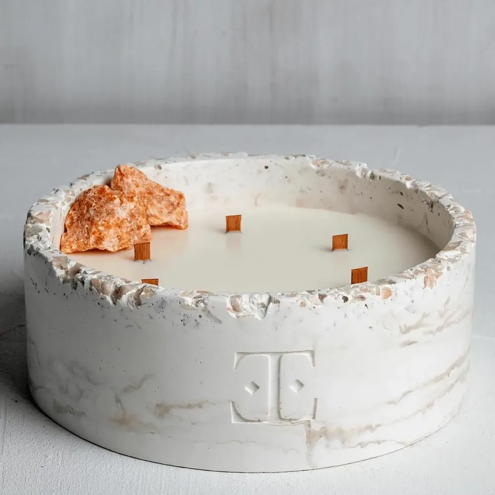 Candles - Moon and Fig - Luna Gemstone Candle - ESTI LIVING