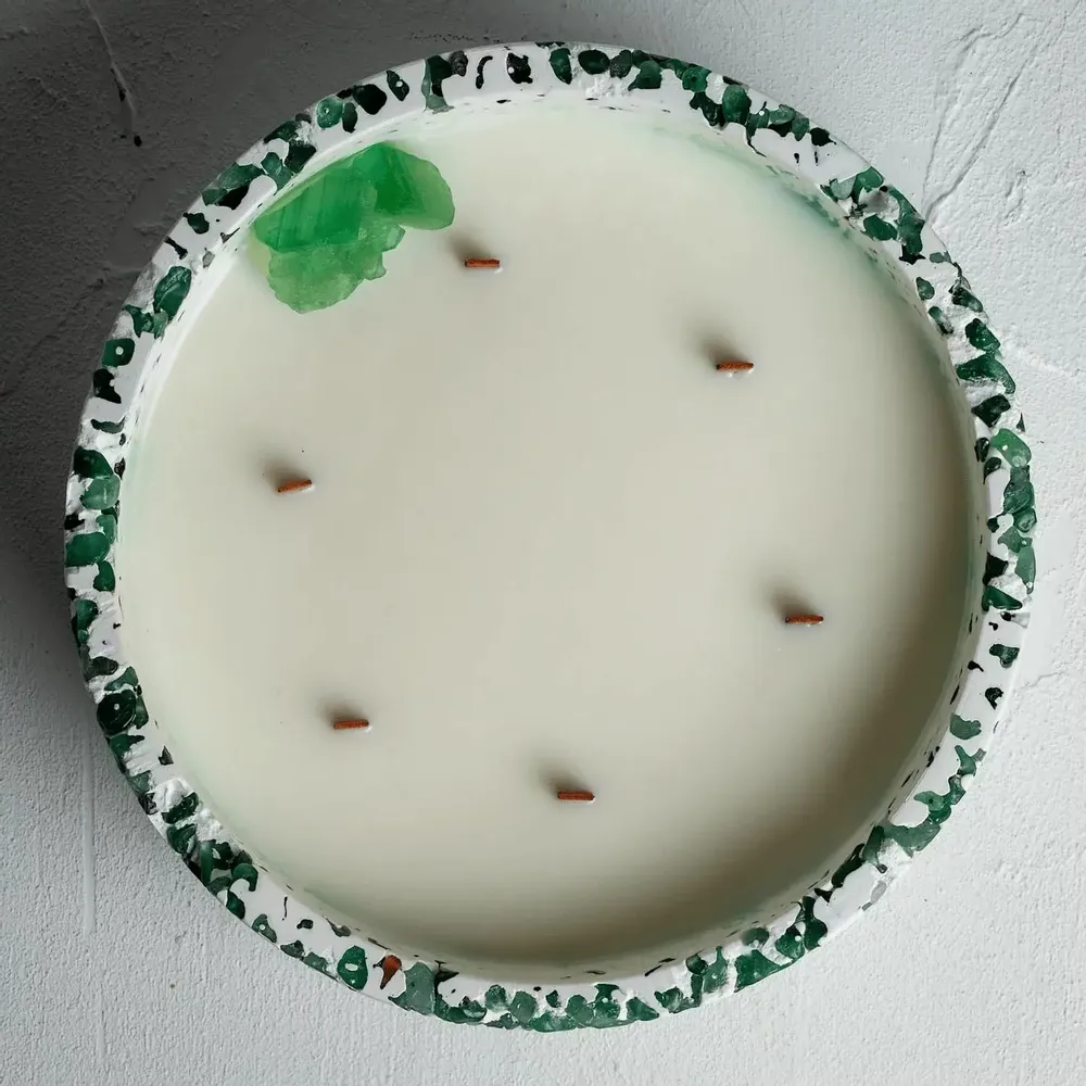 Bougies - Mystic Green - Bougie Luna en Pierre Gemme - ESTI LIVING