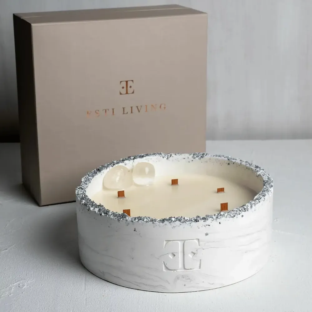 Candles - Silver Muse - Luna Gemstone Candle - ESTI LIVING